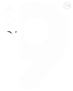 Power 9 logo white
